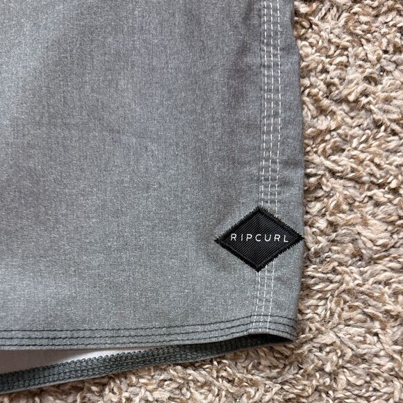 Rip Curl Gray, Blue & Yellow Striped Board Shorts - Picture 5 of 8